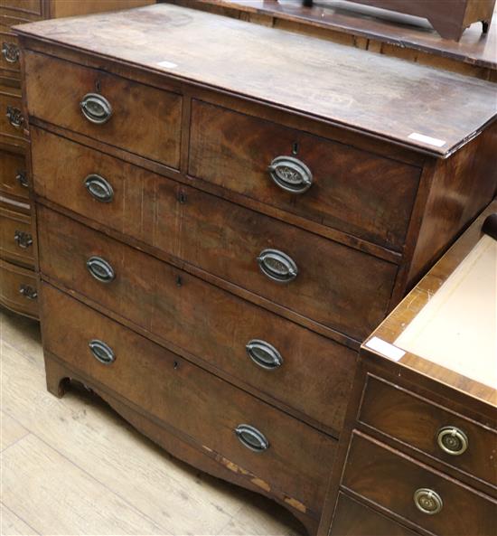 A Regency mahogany chest of drawers, W.95cm